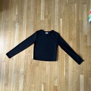 Whistles Long Sleeve Black Top